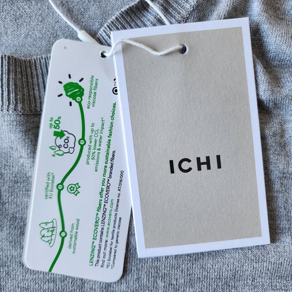 ICHI Sweater Vest Womens Medium New With Tags Knit Preppy Lightweight Denmark - Picture 8 of 16